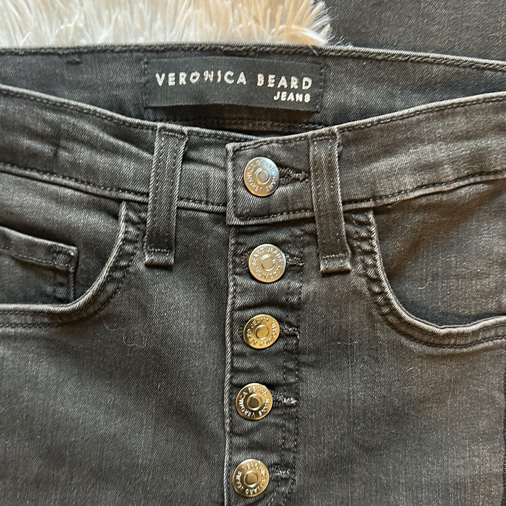 Veronica Beard Carolyn Black Studded Festival Rock Denim jeans women size 24 - Picture 6 of 8